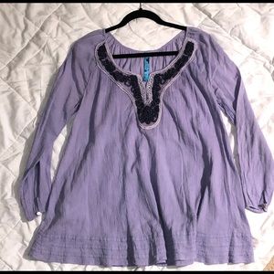 Free People v-neck tunic blouse